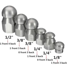 3/8" 1/8" 1/4" 1/2" Pressure Washer Clean Jetter Nozzle For Home Garden Supplies Drain Hose Nozzle Sewer