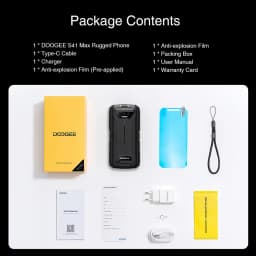 Global version DOOGEE S41 Max Rugged Phone Helio G99 13MP AI Triple Camera 16GB(6GB+10GB)+256GB 6300mAh 4G Android 13 Smartphone