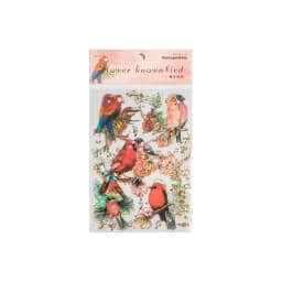 2 pcs/lot Bronzing Flowers birds flat Stickers colorful bird Decorative sticker Diy Scrapbooking material Craft Supplies