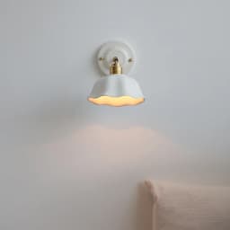 IWHD White Ceramic LED Wall Light Fixtures Copper Arm Socket Bedroom Living Room Beside Lamp Modern Wandlamp Applique Murale