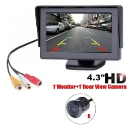 Car Reverse Monitor with  Rear View Camera Backup Camera Kit Back Up Car Monitor Display Parking System Rearview Reverse Monitor
