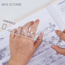 Diamond Size Comparison Set for Jewelry Store High Quality 5A CZ Gemstone Selector 11 Shapes 88 Sizes Carat Range Template Tools