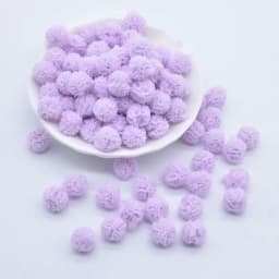 100Pcs 10mm Colorful Elastic Mesh Chiffon Ball for DIY Children Headwear Bow Accessories Handmade Baby Clothes Hat Shoes Decor