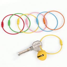 10-piece Stainless Steel Wire Travel Backpack Keychain Luggage Tag Bag Ring Wire Braided Keychain Luggage Tag Ring Tag Holder