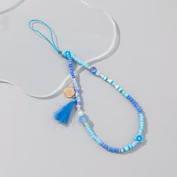 Fashion Acrylic Mobile Phone Chain Five-Pointed Star Pendant Beaded Telephone Lanyard Cellphone Hanging Rope For Women Jewelry