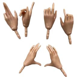 MENGF Doll Hands Feet 1/6 Doll Parts Super White Coffee Brown Doll Accessories DIY Dressing Doll Decors 4 Gesture Hands Parts