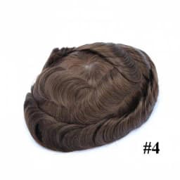 Men's Capillary Prosthesis Skin With Knot Toupee Invisible Wig Man Human Hair Prosthesis Man Natural Hair Replacement System