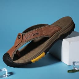 Summer Sandals Genuine Leather Flip Flops Men Classic Roman Sandals Comfortable Slipper Outdoor Casual Non-slip Beach Male Shoes