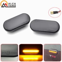 2x Side Marker Light For Seat Ibiza 6L Cordoba Toledo Leon 1M Skoda Octavia Dynamic LED Turn Signal Flashing Indicator Blinker