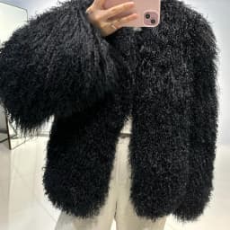 YOLOAgain Plus Size Dark Brown Mongolia Sheep Fur Jacket Women Real Fur Jacket Female Winter Warm Outerwear