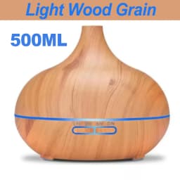 500ML Aromatherapy Machine Wood Grain Humidifier with 7-Color LED Heavy Fog Quiet Bedroom Office Hotel Essential Oil Humidifier
