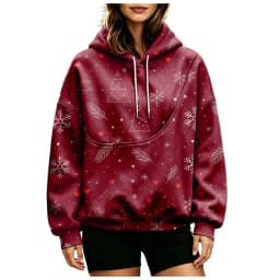 Women Fall And Winter Hoodie With Pet Pouch Oversized Pocket Colorful Print Sweatshirt For Dogs And Long Length Zippe Hoodie