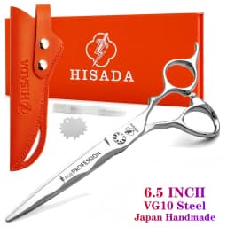 HISADA New Barber Scissors, 6.3-7.0 inch Professional Hair Cutting Scissors, Blind Hole Design Salon Scissors, Ergonomic Comfort