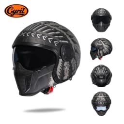 Modular Motorcycle Helmet Double Lens Full Face Motorcycle Helmet Man Woman Retro DOT Open Face Motorcycle Helmets Casco Moto