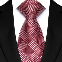 Luxury 8CM Mens Necktie Red Color Solid Stripes Paisley Ties For Man Groom Jacquard Woven Neck Tie For Business Wedding Party