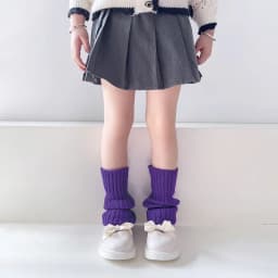 Autumn Solid Color Leg Warmers Middle Tube Socks Knitted Y2K Lolita Style Mid-Calf Socks for Children Girl