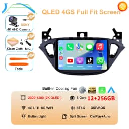 Android 16 Auto For Opel Corsa E 2015-2019 For Opel Adam 2013-2016 Multimedia Video Player Radio Carplay Car GPS WIFI+4G Stereo