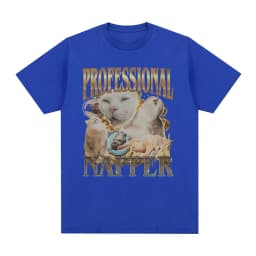 Professional Napper Funny Cat Meme T-shirt Men Women Casual Cotton Oversized T Shirt Fashion Vintage O-Neck T-shirts Streetwear