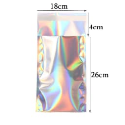 25pcs Holographic Rainbow Flat Foil Mailing Envelope Large Laser Self Adhesive Shipping Bags for Courier Storage Gift Package