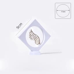 3D Floating Frame Gemstone Coin Box Clear Jewelry Bracelet Display Stand Ring Pendant Holder Protect Jewellery Presentation Case