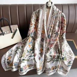 Spring Scarf Women's Luxury Design Polyester Material Smooth Scarf Soft Shawl Beach Scarf