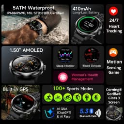 Ulefone Armor Watch Pro Smart Watch Android 410mAh Large Battery Smartwatch Man Woman GPS WIFI 1.5inch Larger Screen