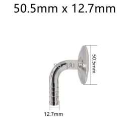 SAP 19/25/32/38/51mm SS304 Sanitary Hose Barb Pipe Fitting 1.5/2" Tri Clamp 90 Degree Elbow Hose Adaptor Clamp Hose Barb Fitting