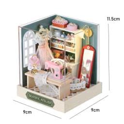 Mini Wooden Doll House DIY Small House Kit 3D Puzzle Making Room Dollhouses Toys Home Bedroom Decorations With Furniture Gifts
