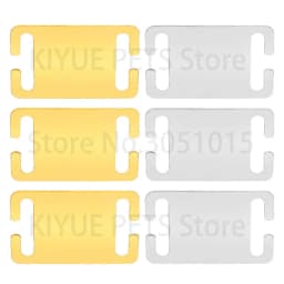 20Pcs Personalized Pet Dog ID Tag Square Plate Mirror Stainless Steel Ornament Customized Engraving Metal Anti-lost Nameplate Co