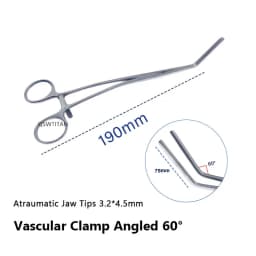 Atraumatic Jaw Tips Vascular Clamps Aortic Exclusion Clamp stainless steel Cardiovascular surgical instruments