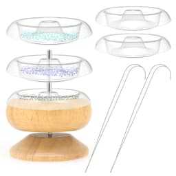 Bead Loader Beading Spinner Quickly Beading Bowl for DIY Seed Beads Waist Beads Bracelets Spin Beading Bowl Bead Spinner