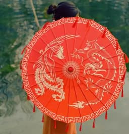 82cm Red Flower Ancient Oil Paper Umbrella Rainproof Chinese Wedding Cheongsam Paraguas Guarda Chuva Şemsiye Japan Sombrilla