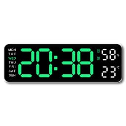 10 Inch Smart Mute LED Electronic Night Alarm Wall Clock Modern Desk Clock Minimalist Thermometer Calendar Time Cube Home Decor
