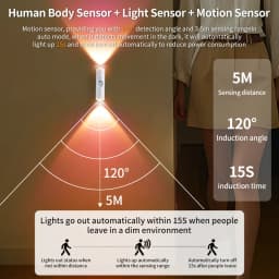 LED Motion Sensor Night Light RGB Colors Changing Wireless Wall Lamp Rechargeable Magnetic Sunset Lamp for Bedroom Living Room