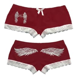 Sexy Slim Everything Everyday Casual Front and Rear Wings Printed Y2K Shorts Harajuku Retro Cool Girl Rock Gothic Movement Punk