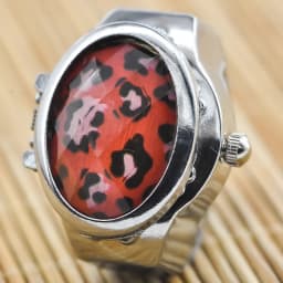 New Gem Flower Clamshell White Dial Can See The Time Finger Watch Casual Fashion Ring Watch