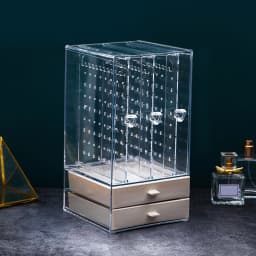 Hanging Jewelry Organizer Box Clear Display Stand with Drawers for Earring Rings Necklace Hanging Jewelry Organizer Box