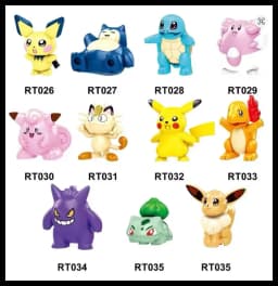 100000 volts pet Trainer ornament Charizard Building Capture pets Blocks Ash Ketchum Misty Serena Mini Action Figure Toys