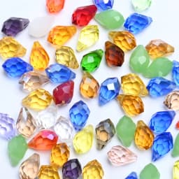 Austrian Crystal Teardrop Glass Beads 50pcs Briolette Waterdrop Pendant Loose Beads for Jewelry Making Bracelet DIY