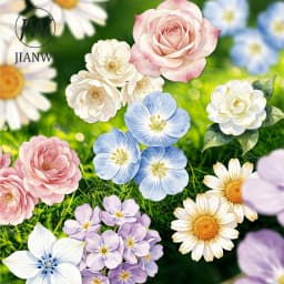 JIANWU Vintage Flower Bloom Landscape Material Collage Scrapbooking Sticker Creative DIY Journal Stationery