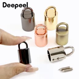 10/20Pcs 11/14mm Metal Buckles Bag Strap End Stopper Buckle Tassel Cap Clasp for Bags Handle Cord Lock Hanging DIY Accessories