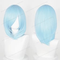 Anime 40cm Medium Basic Synthetic Bang Blond Cosplay Wig Black White Red Pink Green Brown Gold Blue Women Heat Resistant Hair