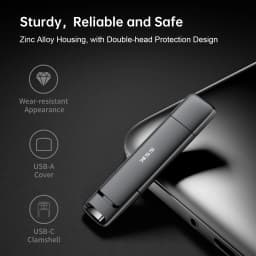 SSK Portable SSD USB Drive 550MB/S High-speed External Solid State Drive 2TB 1TB 2-in-1 Type C USB 3.2 Dual Drive for Laptop Mac