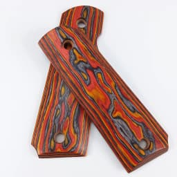 2Pieces 1911 Grips 3D Composite Color Wood Handle Grips Patch Custom Grips CNC Handle Grips