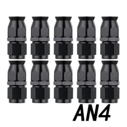 10x Universal Straight 0 45 90 180 Degree AN3 AN4 AN6 AN8 AN10 AN12 Hose End Fitting Hose Adapter For Swivel PTFE Oil Fuel Line
