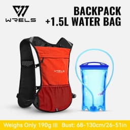 WRELS Hydration Backpack Water Bladder with Water Bladder Hydration Vest Backpack for Men Women for Marathon Trail Cycling Hikin