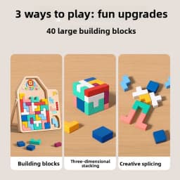 Parent-child activities of Tetris building blocks develop brain thinking and train children to think puzzles.