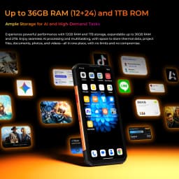 OUKITEL WP500 Ultra The World's First Al Thermal Rugged Phone with Privacy Kill Switch,6.78'' FHD+,MTK Dimensity 8300,36GB(12+24)RAM+1TB,10000mAh,45W,108MP,Ultra Bright Camping Light,One‑Touch Privacy Kill Switch,AI Thermal Imaging,Gemini AI,Android 16