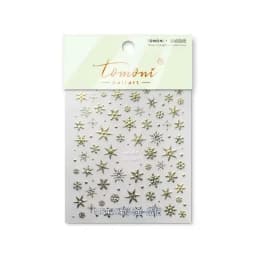 5D Laser Winter Snowflake Christmas Shiny Rhinestone Embossed Relief Self Adhesive Nail Art Decoration Sticker Manicure Decals