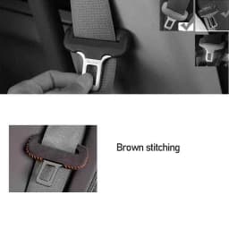 Universal Car Seat Belt Buckle Clip Protector Leather Interior Button Case Anti-Scratch Cover Safety Accessories
